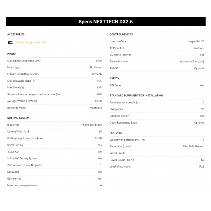 Ambrogio Next Tech DX2.5 1400sqm